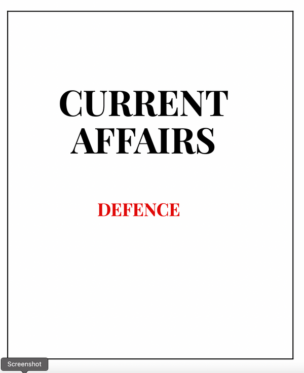 Current Affairs by NFA - August 2021